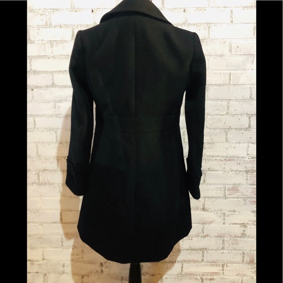 J Crew 100 % wool Winter Coat Ruffle detailed - Picture 6 of 8